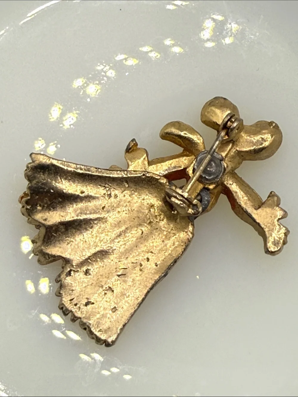 Vintage unusual articulated rag doll possible Alfred Philippe Trifari brooch pin
